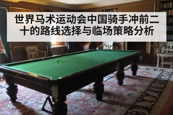 世界马术运动会中国骑手冲前二十的路线选择与临场策略分析
